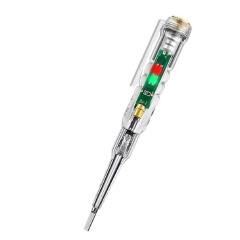 Beeming dual light high brightness electric pen Voltage Detector Electroprobe Voltage Detector Pen（Send 3 batteries） Circuit Tester Electric Alert Tester Volt Test Pen Plastic Handle Home Electr
