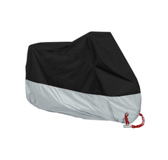 Motorcycle cover with lock hole 190T rain proof, sun proof and dust-proof cover for all seasons Silver xxxl