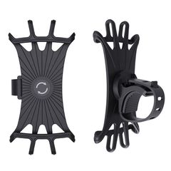 Silicone Phone Holder Bicycle Motorcycle 360 Rotatable GPS Stand Anti-drop Elasticity Mobile Bracket For IPhone13 Xiaomi Samsung Black