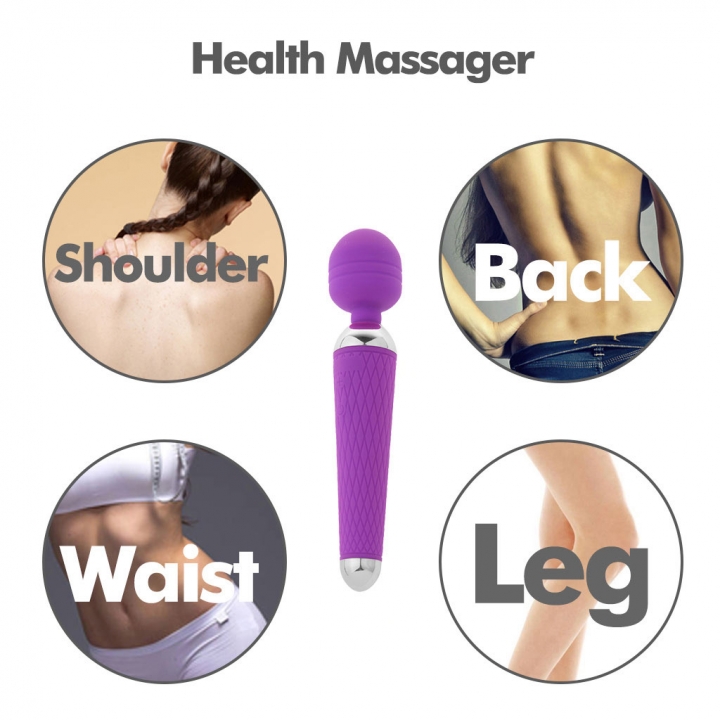 Wand Massager Rechargeable Handheld Cordless Portable Body Vibrator For Women Men Adult Toy for Sex Muscle Relax Valentine Gift Girlfriend Wife