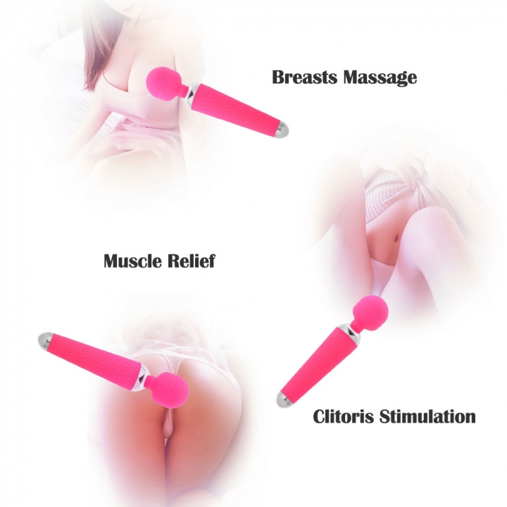 Wand Massager Rechargeable Handheld Cordless Portable Body Vibrator For Women Men Adult Toy for Sex Muscle Relax Valentine Gift Girlfriend Wife