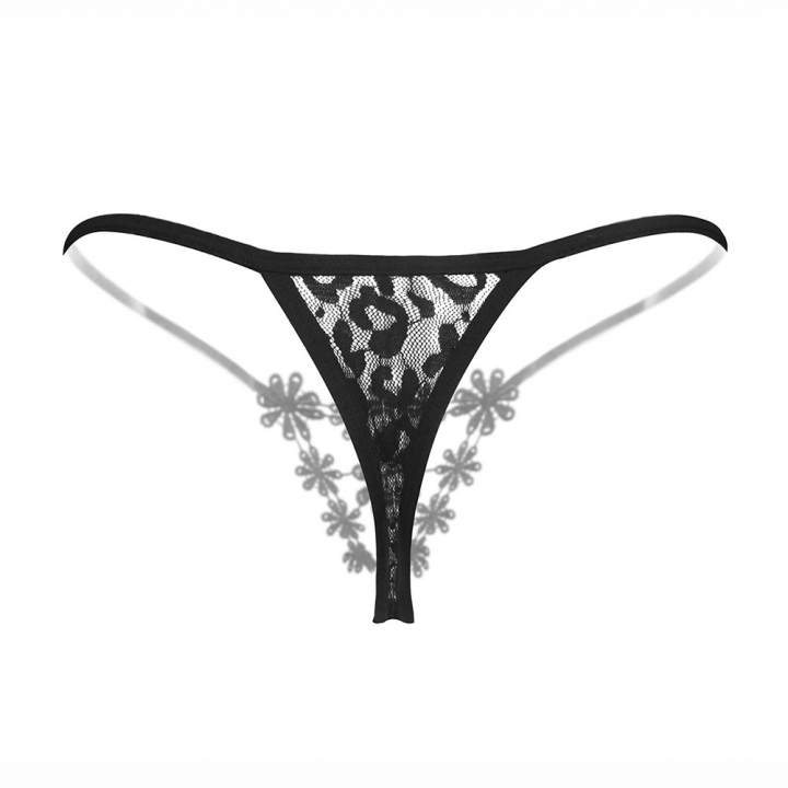 Women&apos;s Sexy Floral Crotchless G-String Stretchy Embroidery Panties Thong Cute Underwear