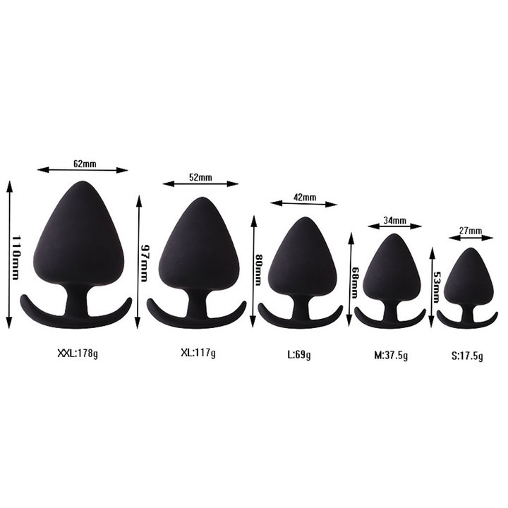 Analplug Butt Plug Training Set - 5 sizes Anal Sex toy Anal Pleasure