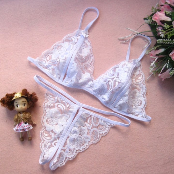 Women Sexy Lingerie set Transparent Lace Sleepwear Thong KZ6290