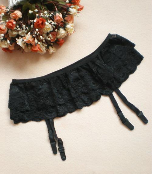 Lace Suspender Garter Belt Thigh High Stockings For Women KZ6238
