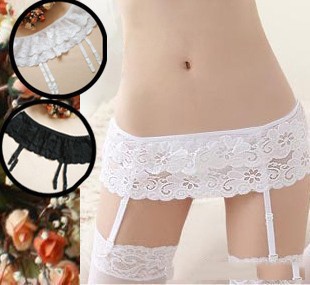 Lace Suspender Garter Belt Thigh High Stockings For Women KZ6238