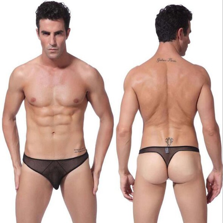 Mens Mesh Thongs Breathable Briefs Sexy Underwear See Through Hot Underpants Gift KZ6280