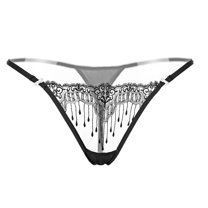 Sexy Triangle Bikini Swimsuits Embroidery Lace G-String Cheeky Hipster Panties For Women KZ6318