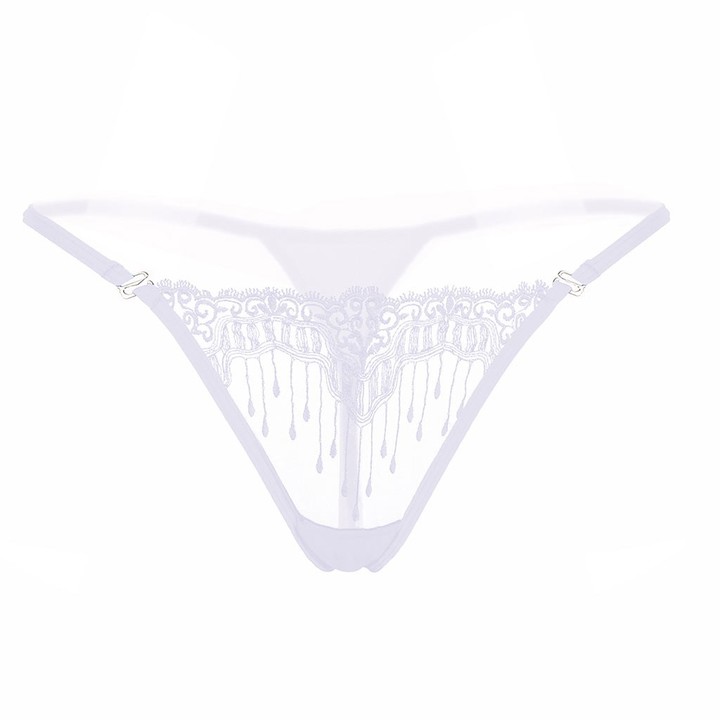 Sexy Triangle Bikini Swimsuits Embroidery Lace G-String Cheeky Hipster Panties For Women KZ6318