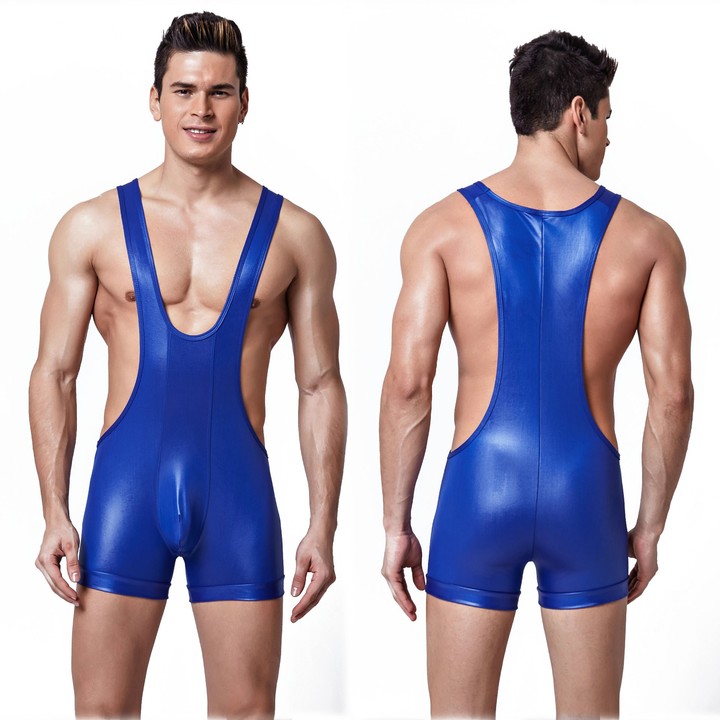 Men's Leotard Jockstrap Underwear Wrestling Singlet Jumpsuits Bodysuit KZ6275