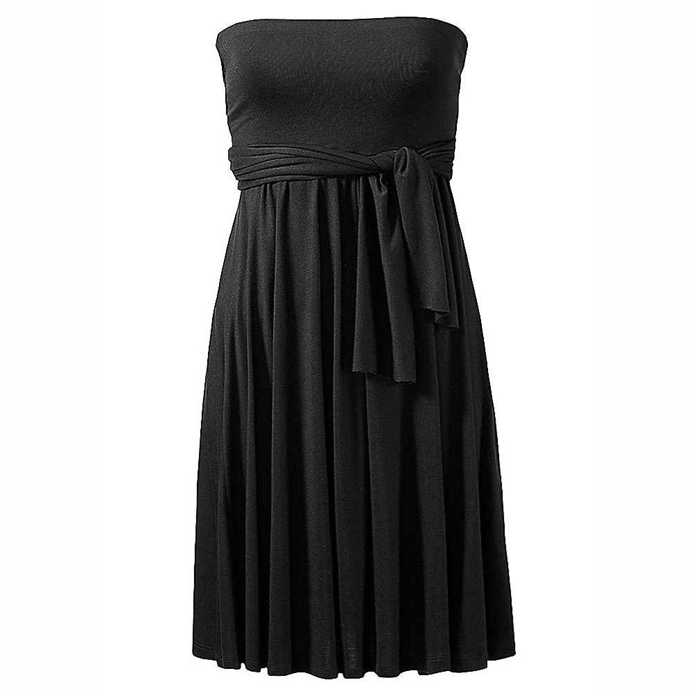 Women's Multi-functional Maxi Dress Pure Color Casual Beach Dresses Halter Off Shoulder Padded Skirt