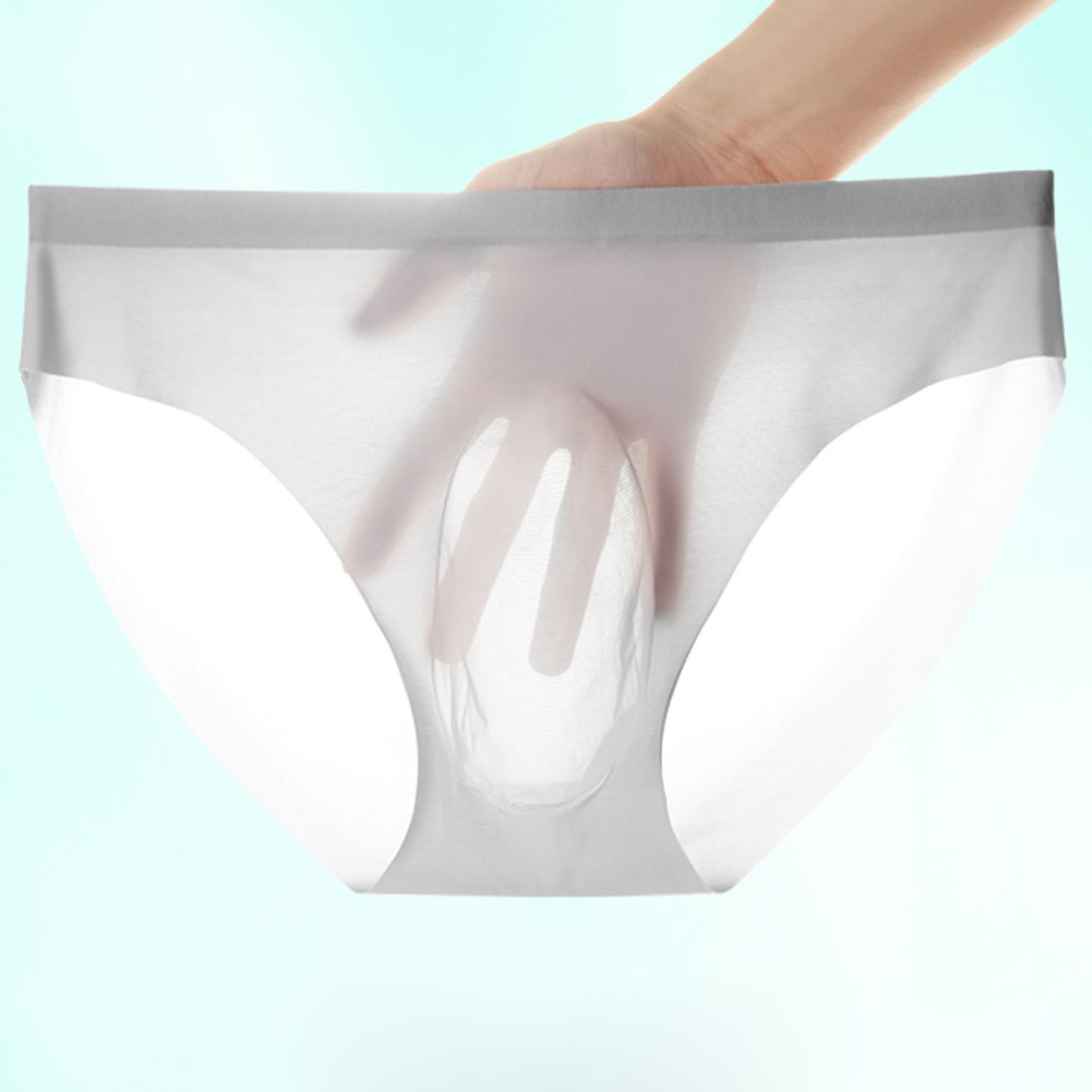 Mens 3 Colors Pack Ice Silk Brief Ultra Soft Sexy Thong Micro Modal Pouch Underwear Panties