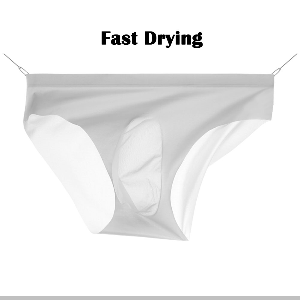 Mens 3 Colors Pack Ice Silk Brief Ultra Soft Sexy Thong Micro Modal Pouch Underwear Panties