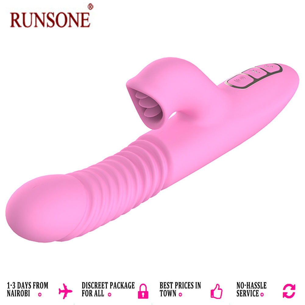 Women Thrusting G-spot Vibrator Licking Clitoris Heating Dildo USB Rechargeable Clit Vaginal Stimulator Waterproof Adult Sex Toys Valentine Gift for Girlfriend Wife