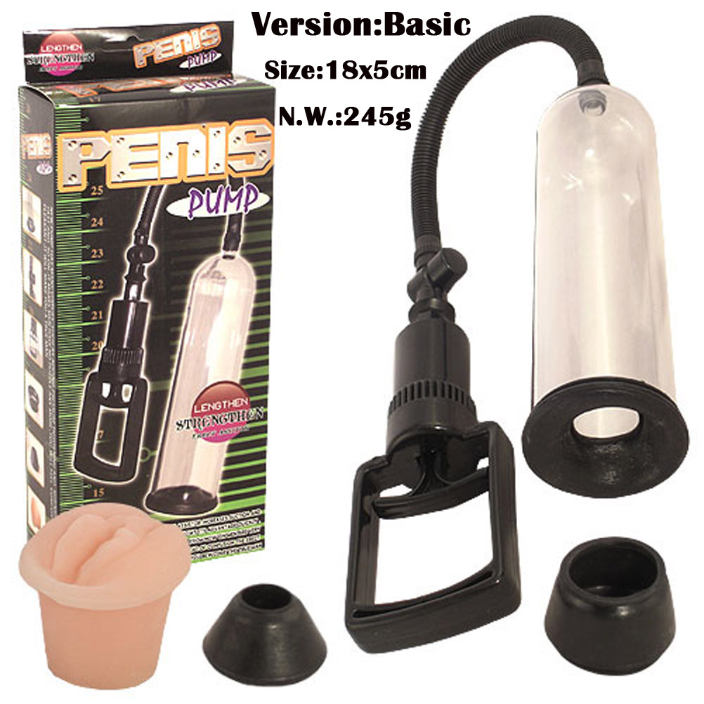 Manual Penis Vacuum Pump Cock Extender Air Pressure Enlarger Device for Male Erection Adult Sex Toy for Men