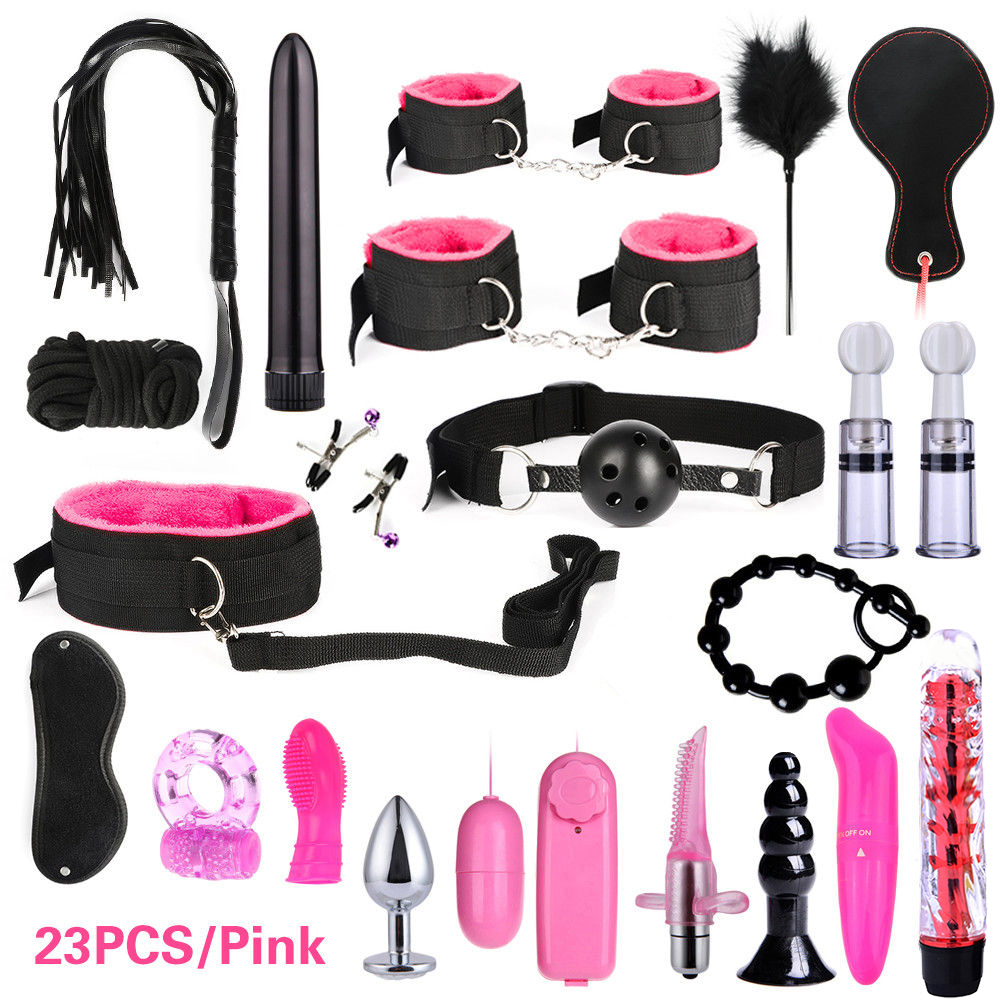 Sex Bondage BDSM Leather Restraints Adult Sex Toys Fetish Game Tool 26/17/15/13/10/7pcs Pack