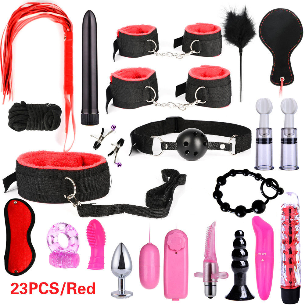 Sex Bondage BDSM Leather Restraints Adult Sex Toys Fetish Game Tool 26/17/15/13/10/7pcs Pack