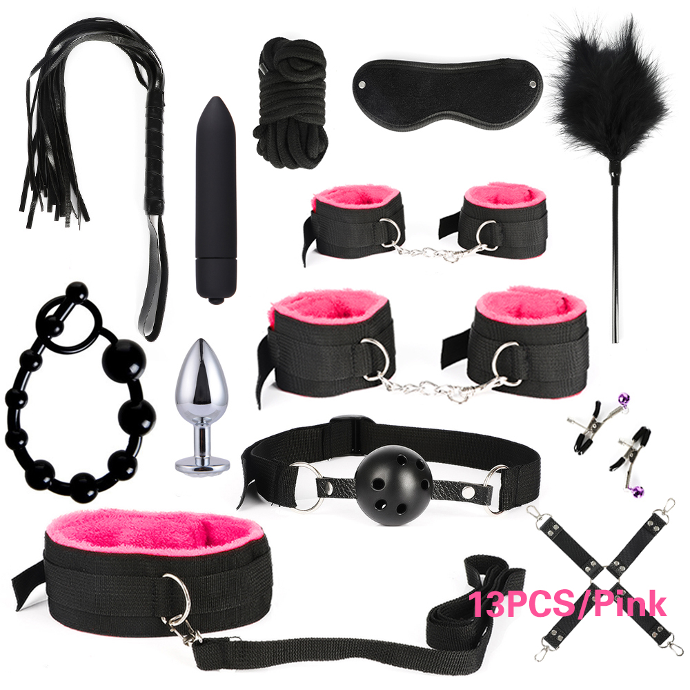 Sex Bondage BDSM Leather Restraints Adult Sex Toys Fetish Game Tool 26/17/15/13/10/7pcs Pack
