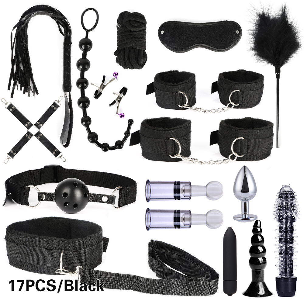 Sex Bondage BDSM Leather Restraints Adult Sex Toys Fetish Game Tool 26/17/15/13/10/7pcs Pack