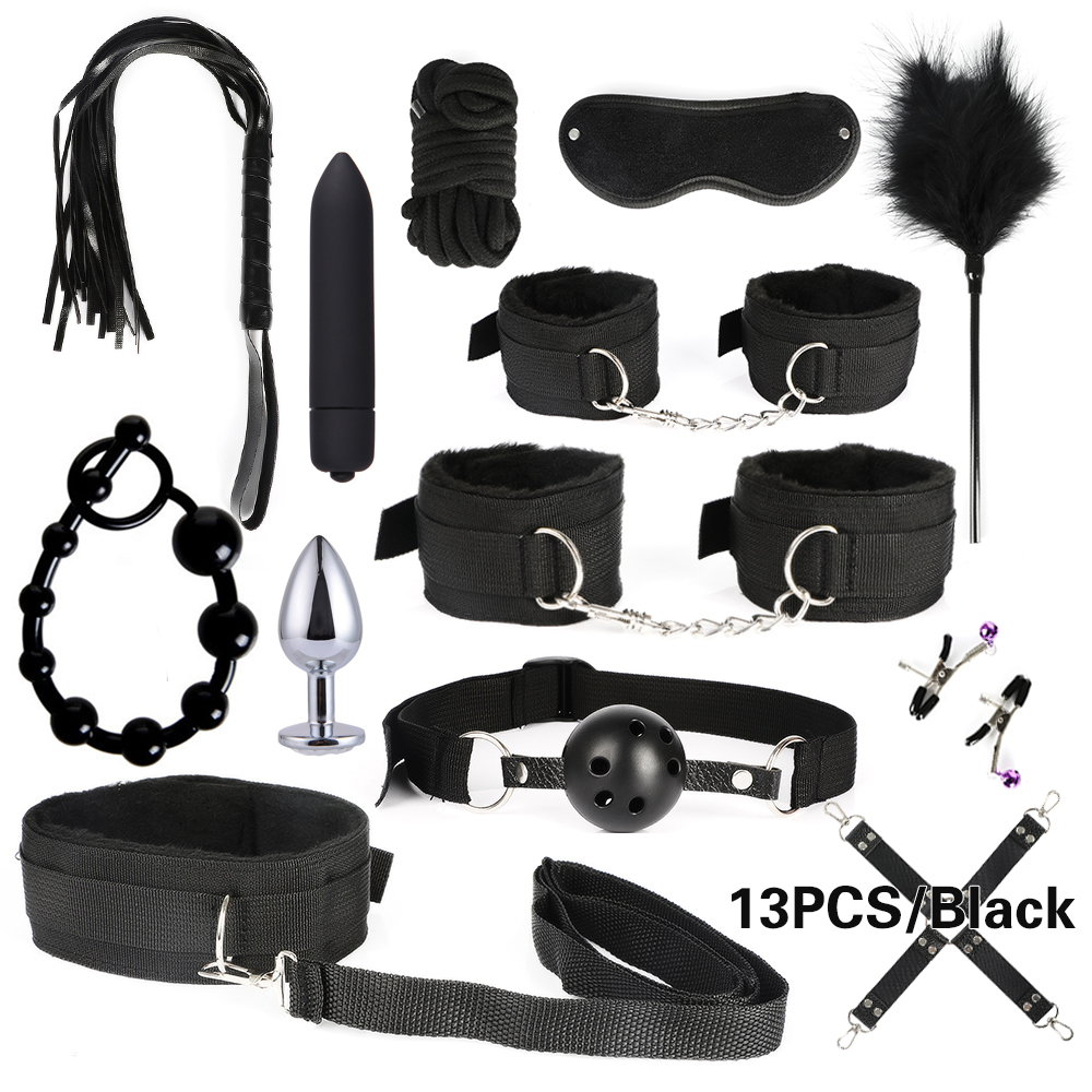 Sex Bondage BDSM Leather Restraints Adult Sex Toys Fetish Game Tool 26/17/15/13/10/7pcs Pack