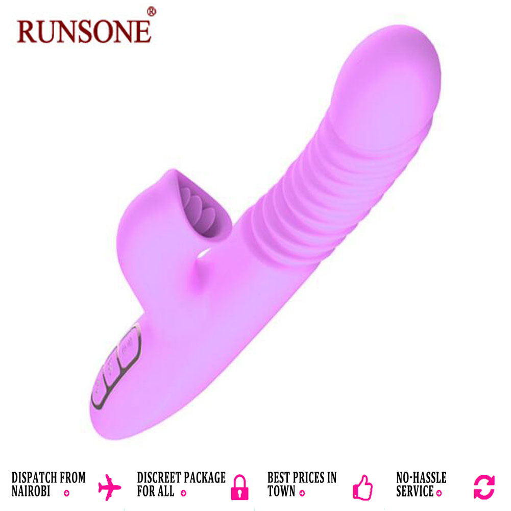 Women Thrusting G-spot Vibrator Licking Clitoris Heating Dildo USB Rechargeable Clit Vaginal Stimulator Waterproof Adult Sex Toys Valentine Gift for Girlfriend Wife