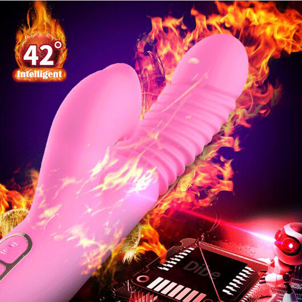 Women Thrusting G-spot Vibrator Licking Clitoris Heating Dildo USB Rechargeable Clit Vaginal Stimulator Waterproof Adult Sex Toys Valentine Gift for Girlfriend Wife