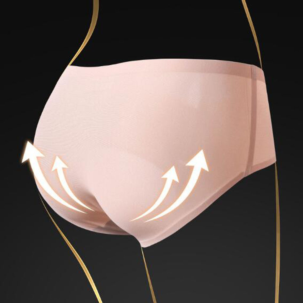 Womens 4in1 Ice Silk Seamless Underwear Invisible Panties Lingerie Brief Gift for Girlfriend Wife