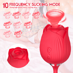Rose Toy Vibrator Thrusting G Spot Dildo Clitoral Sucking Stimulator Anal Plug Clit Nipples Oral Licking Adult Foreplay Teasing Sex Toys for Women Couple Solo Masturbation