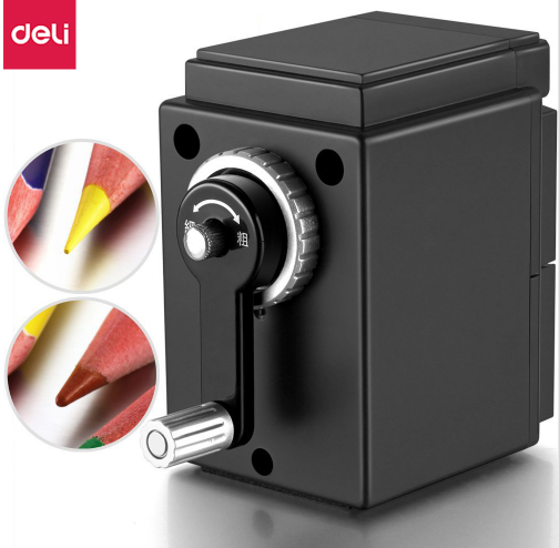 Deli 0668 Sharpener Vintage Camera Pencil Sharpener Creative Hand Pencil Sharpener Student Gift
