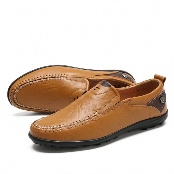 Men Casual Driving Shoes Business Genuine Leather Shoes Fashion Boat British Oxford Shoes Loafers