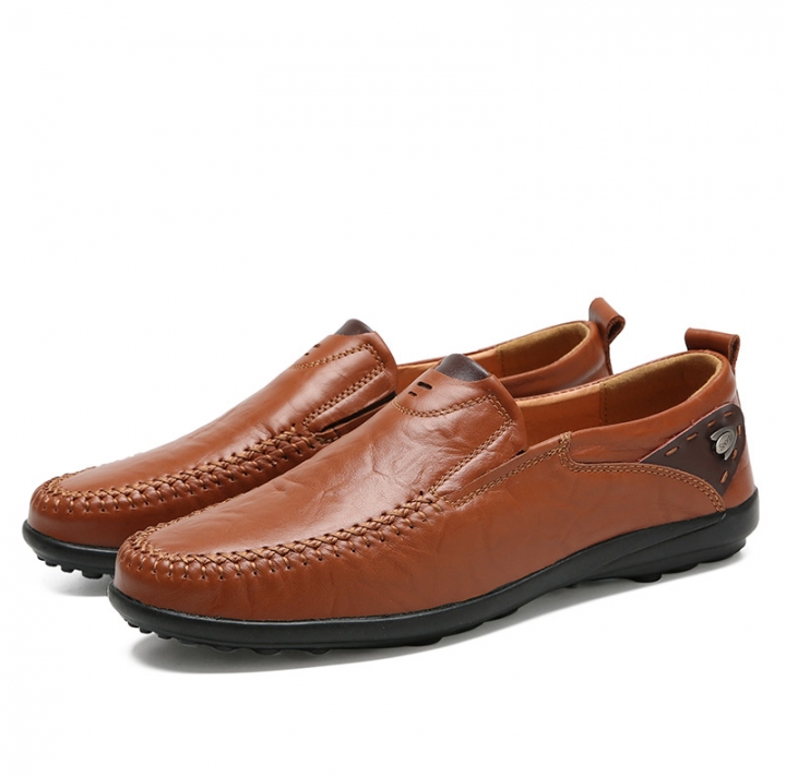 Men Casual Driving Shoes Business Genuine Leather Shoes Fashion Boat British Oxford Shoes Loafers