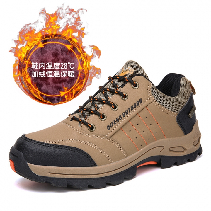Men Climbing Shoes Fashion Winter/Spring Waterproof Hiking Boots Couple Non-slip Leather Shoes