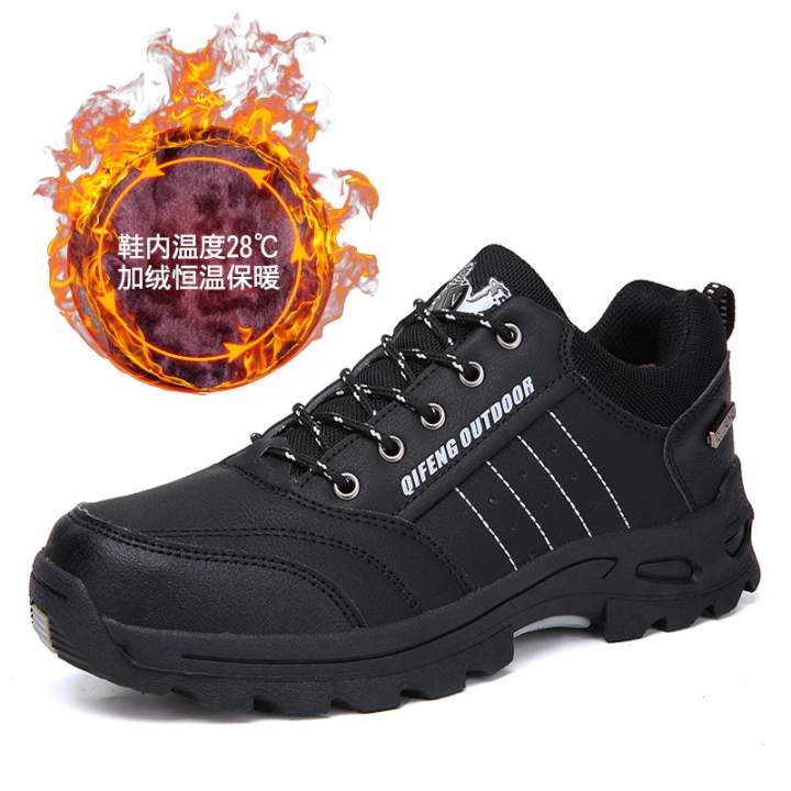 Men Climbing Shoes Fashion Winter/Spring Waterproof Hiking Boots Couple Non-slip Leather Shoes