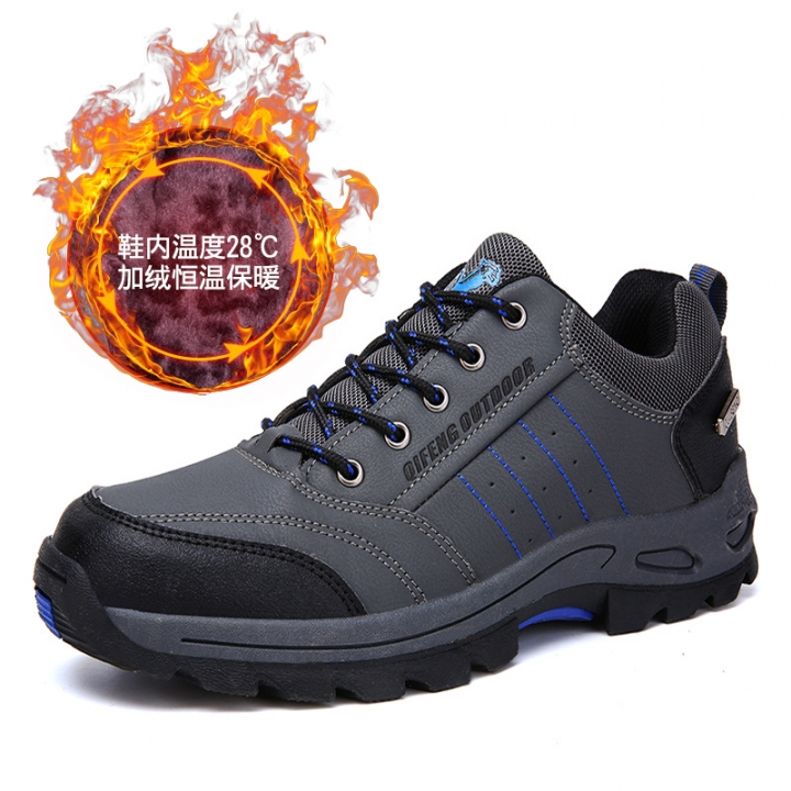 Men Climbing Shoes Fashion Winter/Spring Waterproof Hiking Boots Couple Non-slip Leather Shoes