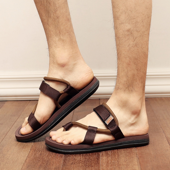 New Summer Beach Shoes Men Sandals Roma Leisure Breathable Canvas Sandals Casual Flip Flops Slippers