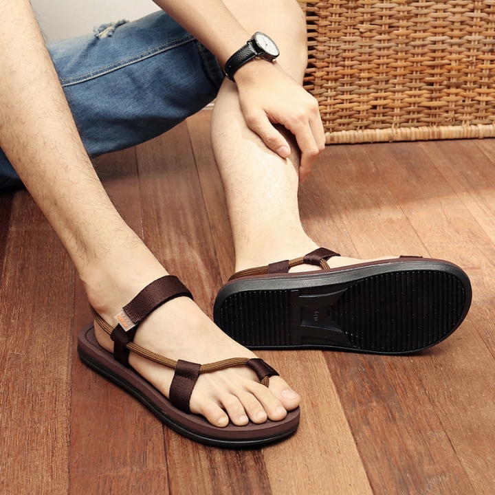 New Summer Beach Shoes Men Sandals Roma Leisure Breathable Canvas Sandals Casual Flip Flops Slippers