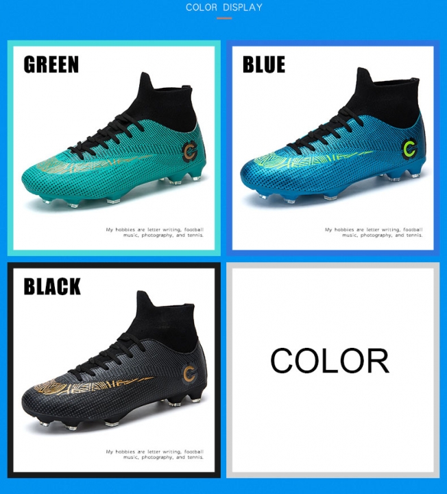 Men Assassin 12 High-top Football Shoes Professional Training Non-slip Spiked Soccer Socks Shoes