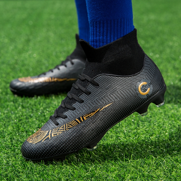 Men Assassin 12 High-top Football Shoes Professional Training Non-slip Spiked Soccer Socks Shoes