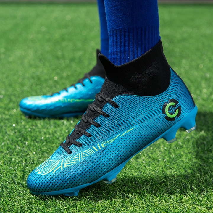 Men Assassin 12 High-top Football Shoes Professional Training Non-slip Spiked Soccer Socks Shoes