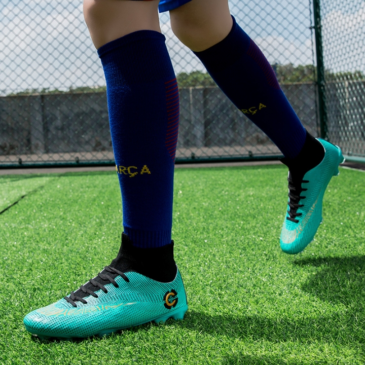Men Assassin 12 High-top Football Shoes Professional Training Non-slip Spiked Soccer Socks Shoes
