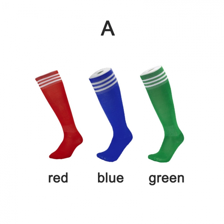 3pairs Men Thin Three Bars Football Socks Kids Spring Cotton Sport Socks Adult Knee Stripe Stockings