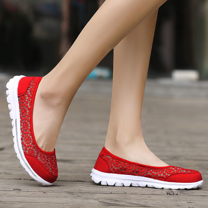Women Casual Breathable Sandals Fashion Comfortable Lace Walking Shoes Summer Leisure Sport Shoes