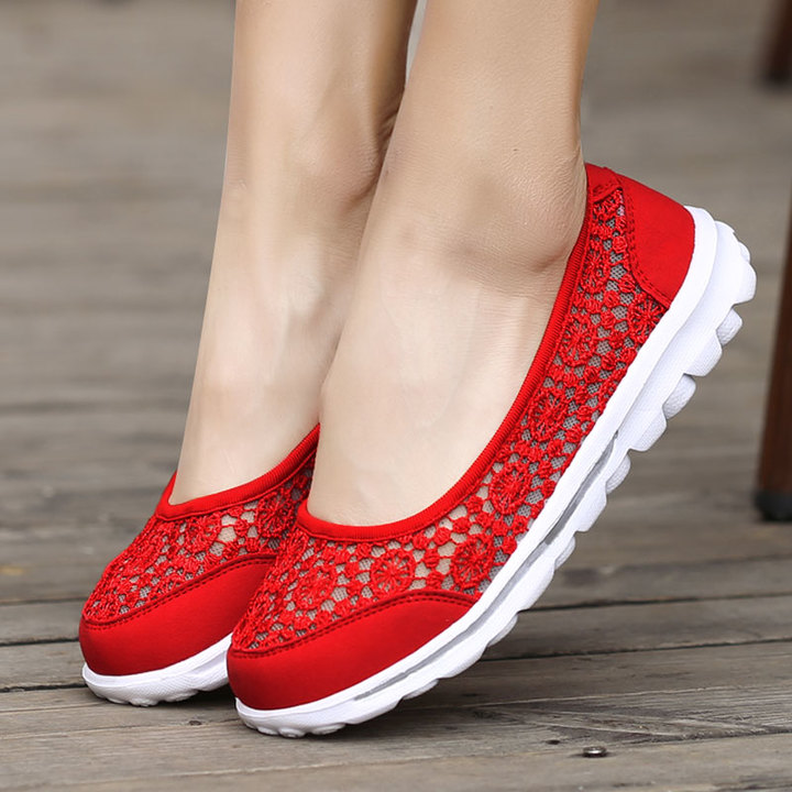 Women Casual Breathable Sandals Fashion Comfortable Lace Walking Shoes Summer Leisure Sport Shoes