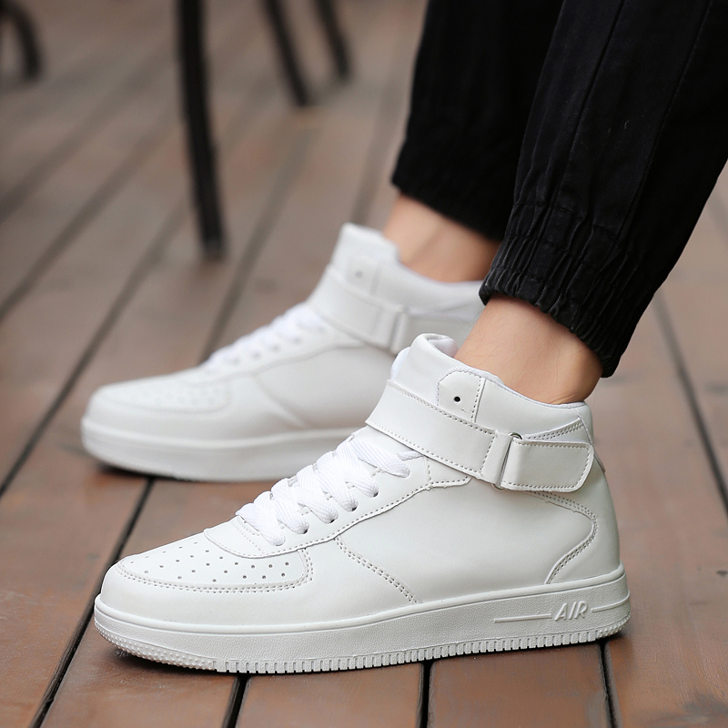 Men High Quality High Top Air Force Sneakers Fashion Breathable Leisure Shoes White Sport Shoes