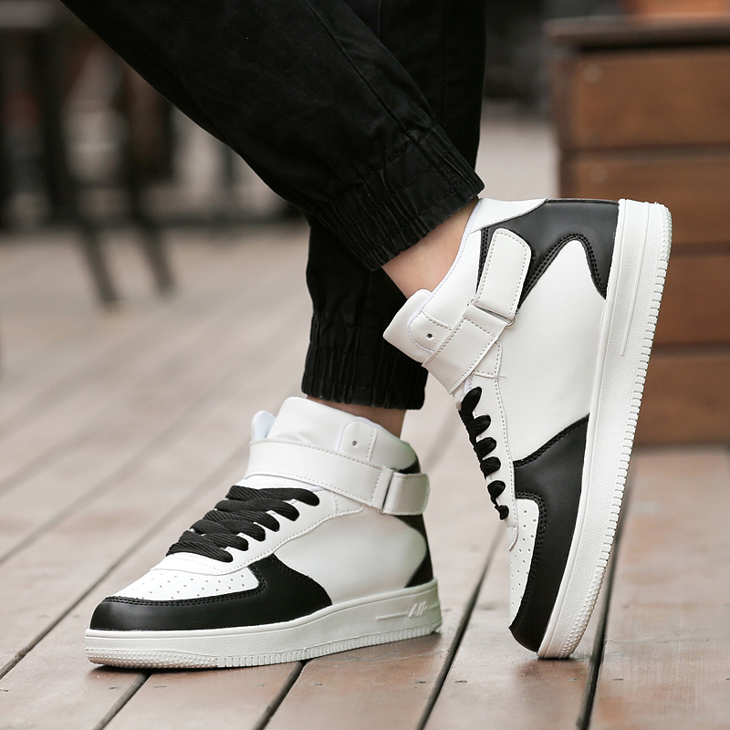Men High Quality High Top Air Force Sneakers Fashion Breathable Leisure Shoes White Sport Shoes