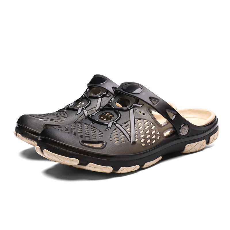 Two Wearing Ways Men Beach Sandals Fashion Soft Slippers Plus Size Leisure Shoes