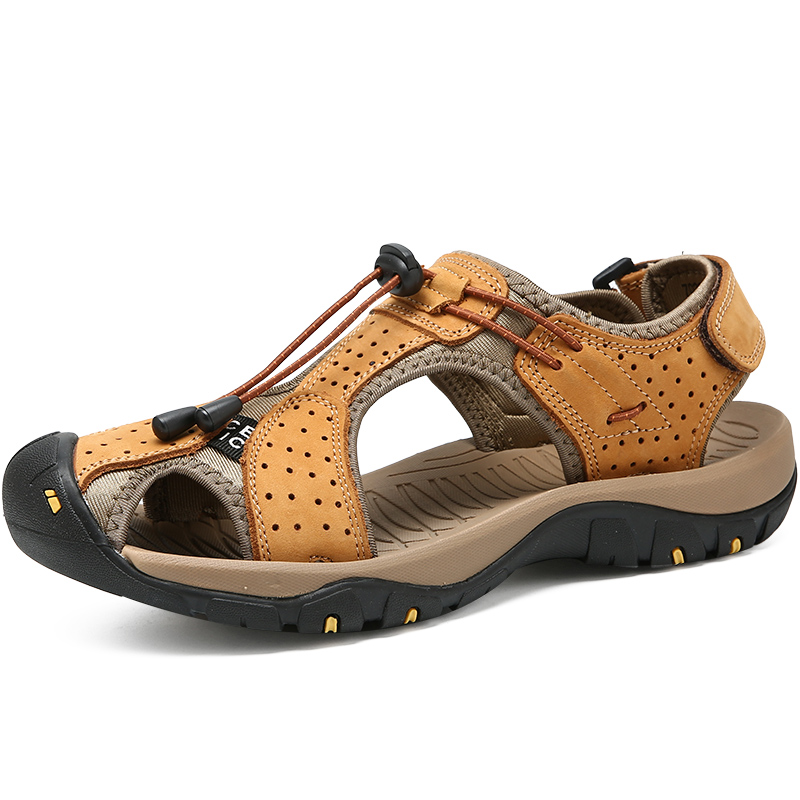 Men Fashion Leisure Leather Sandals Plus Size Trekking Waterproof Sport Shoes Climbing Sandals