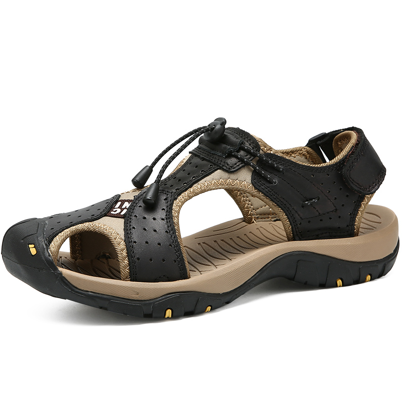 Men Fashion Leisure Leather Sandals Plus Size Trekking Waterproof Sport Shoes Climbing Sandals