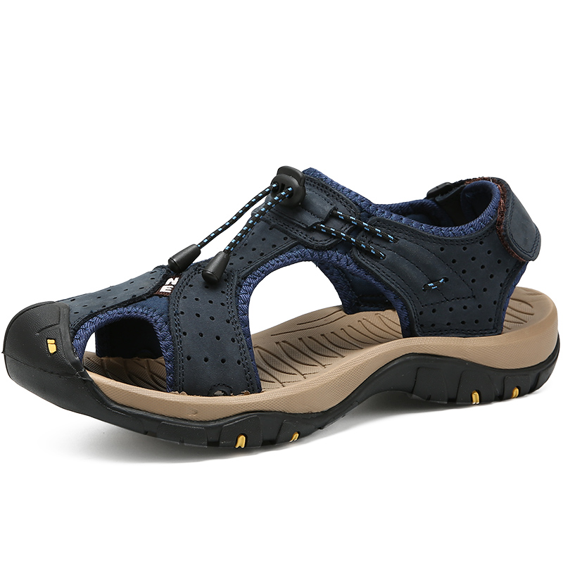 Men Fashion Leisure Leather Sandals Plus Size Trekking Waterproof Sport Shoes Climbing Sandals