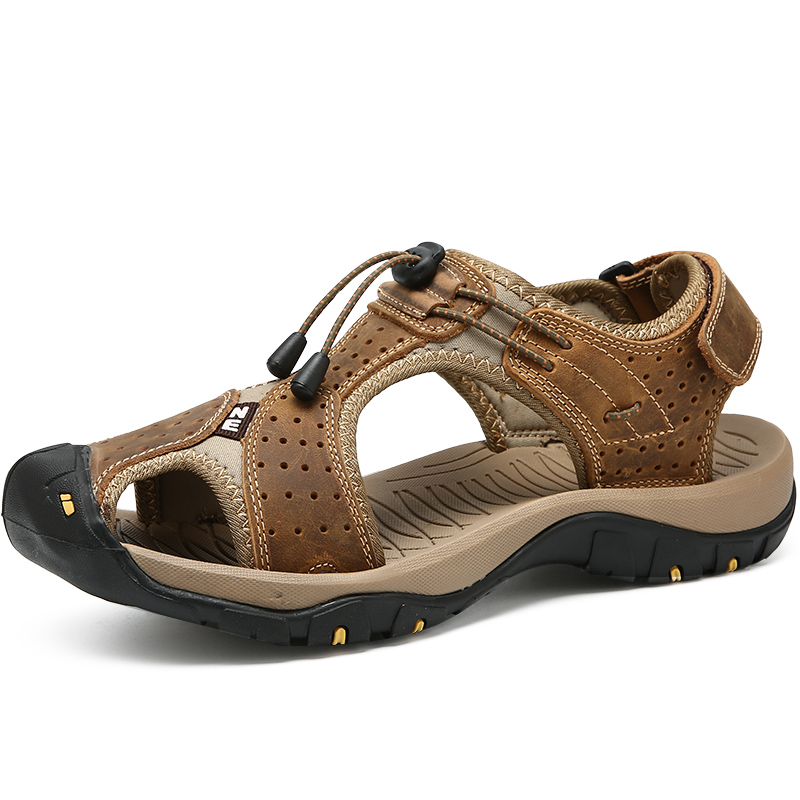 Men Fashion Leisure Leather Sandals Plus Size Trekking Waterproof Sport Shoes Climbing Sandals